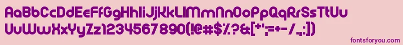 Rollcage Font – Purple Fonts on Pink Background