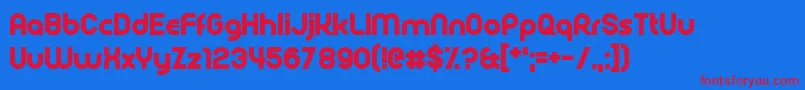 フォントRollcage – 赤い文字の青い背景