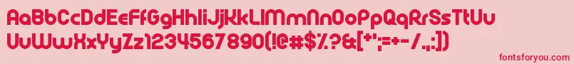 Rollcage Font – Red Fonts on Pink Background