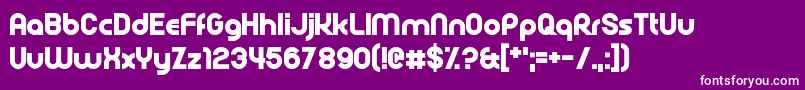 Rollcage-fontti – valkoiset fontit violetilla taustalla
