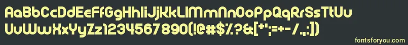 Rollcage-fontti – keltaiset fontit mustalla taustalla
