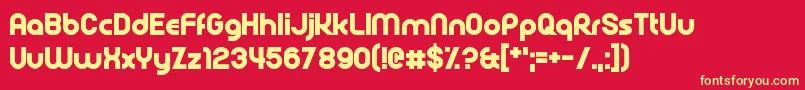 Rollcage-fontti – keltaiset fontit punaisella taustalla