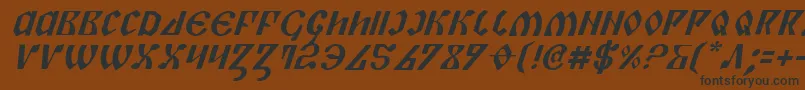 Piperi-fontti – mustat fontit ruskealla taustalla