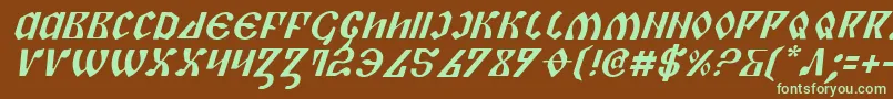 Piperi-fontti – vihreät fontit ruskealla taustalla