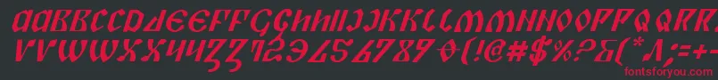 Piperi Font – Red Fonts on Black Background