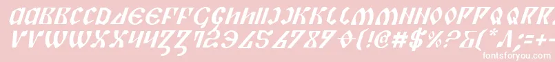 Piperi Font – White Fonts on Pink Background