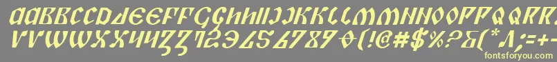 Шрифт Piperi – жёлтые шрифты на сером фоне