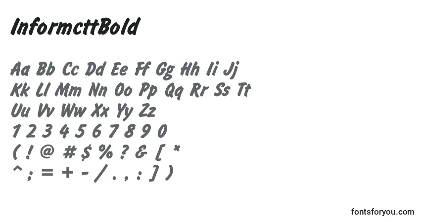 Шрифт InformcttBold – алфавит, цифры, специальные символы
