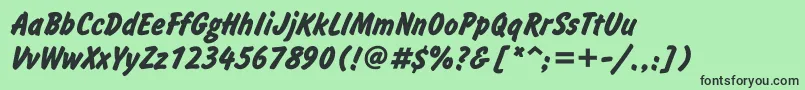 InformcttBold Font – Black Fonts on Green Background