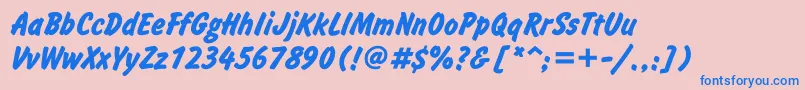 InformcttBold Font – Blue Fonts on Pink Background