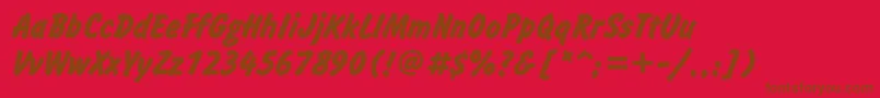InformcttBold Font – Brown Fonts on Red Background