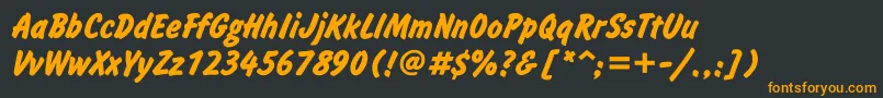 InformcttBold Font – Orange Fonts on Black Background