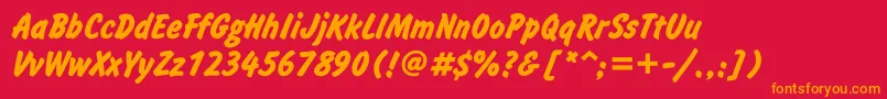 InformcttBold Font – Orange Fonts on Red Background