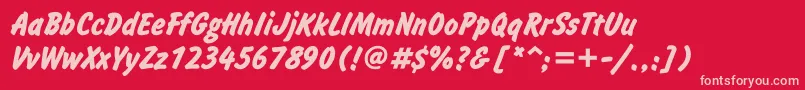 InformcttBold Font – Pink Fonts on Red Background