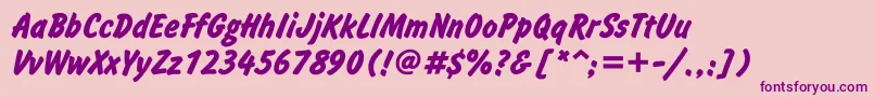 InformcttBold Font – Purple Fonts on Pink Background