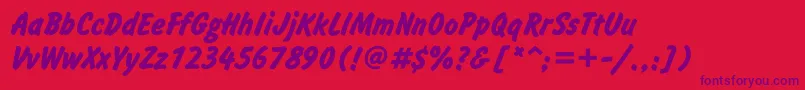 InformcttBold Font – Purple Fonts on Red Background