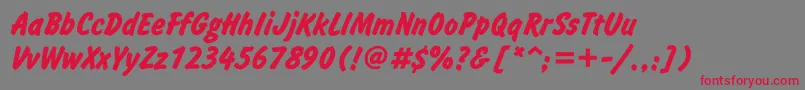 InformcttBold Font – Red Fonts on Gray Background