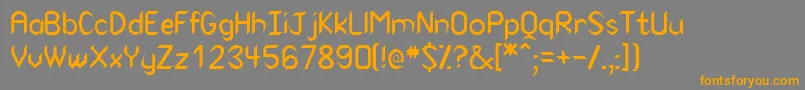 VirtuasskRegular Font – Orange Fonts on Gray Background