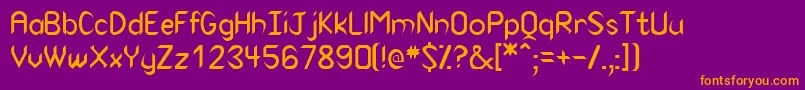 VirtuasskRegular Font – Orange Fonts on Purple Background