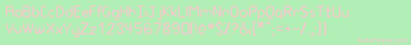 VirtuasskRegular Font – Pink Fonts on Green Background