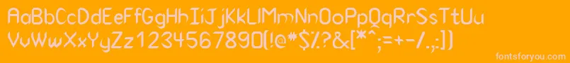 VirtuasskRegular-Schriftart – Rosa Schriften auf orangefarbenem Hintergrund