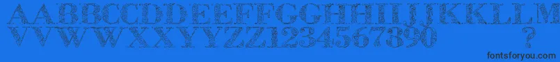 Zsylett Font – Black Fonts on Blue Background