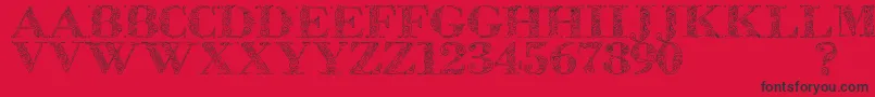 Zsylett Font – Black Fonts on Red Background