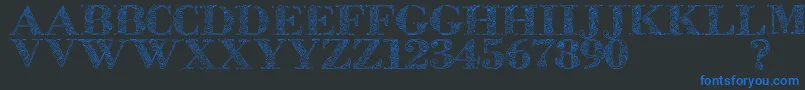 Zsylett Font – Blue Fonts on Black Background