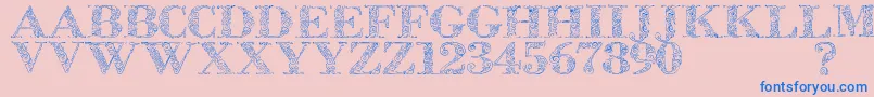 Zsylett Font – Blue Fonts on Pink Background