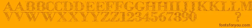 Zsylett Font – Brown Fonts on Orange Background