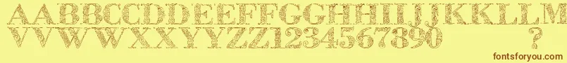 Zsylett Font – Brown Fonts on Yellow Background
