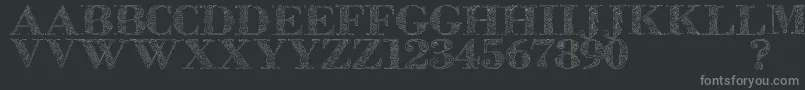 Zsylett Font – Gray Fonts on Black Background