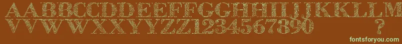 Zsylett Font – Green Fonts on Brown Background