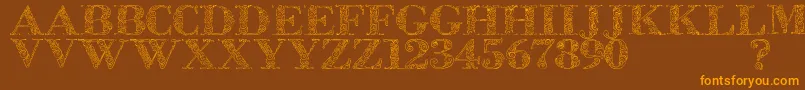 Zsylett Font – Orange Fonts on Brown Background