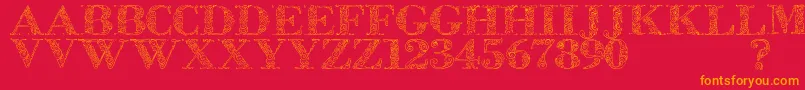 fuente Zsylett – Fuentes Naranjas Sobre Fondo Rojo
