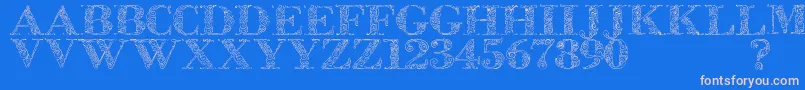Zsylett Font – Pink Fonts on Blue Background