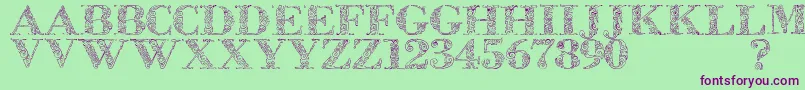 Zsylett Font – Purple Fonts on Green Background