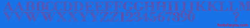 Zsylett Font – Red Fonts on Blue Background