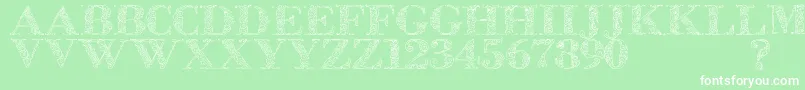 フォントZsylett – 緑の背景に白い文字
