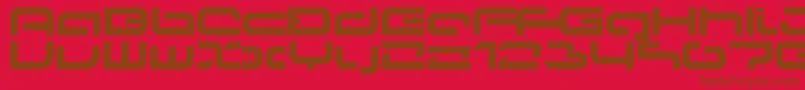 Papicon Font – Brown Fonts on Red Background