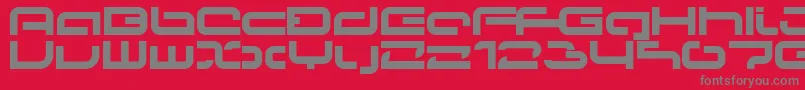 Papicon Font – Gray Fonts on Red Background