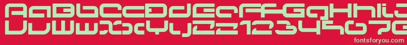 Papicon Font – Green Fonts on Red Background