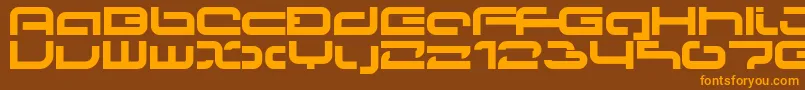 Papicon-fontti – oranssit fontit ruskealla taustalla