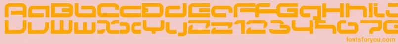 Papicon Font – Orange Fonts on Pink Background