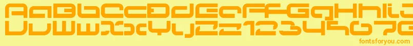Papicon Font – Orange Fonts on Yellow Background