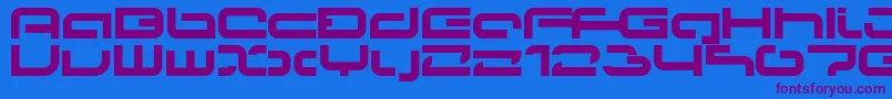Papicon Font – Purple Fonts on Blue Background
