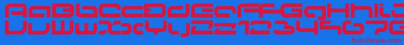 Papicon Font – Red Fonts on Blue Background