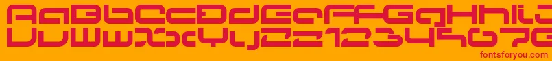 Papicon Font – Red Fonts on Orange Background