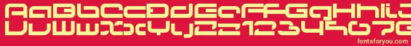 フォントPapicon – 黄色の文字、赤い背景