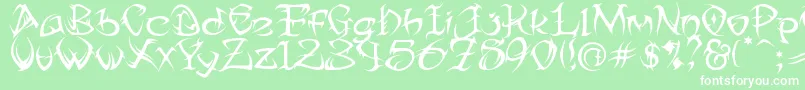 Tribtwo ffy Font – White Fonts on Green Background